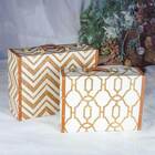 Kit 2 Baús De Madeira Decorativas Douradas | Formosinha